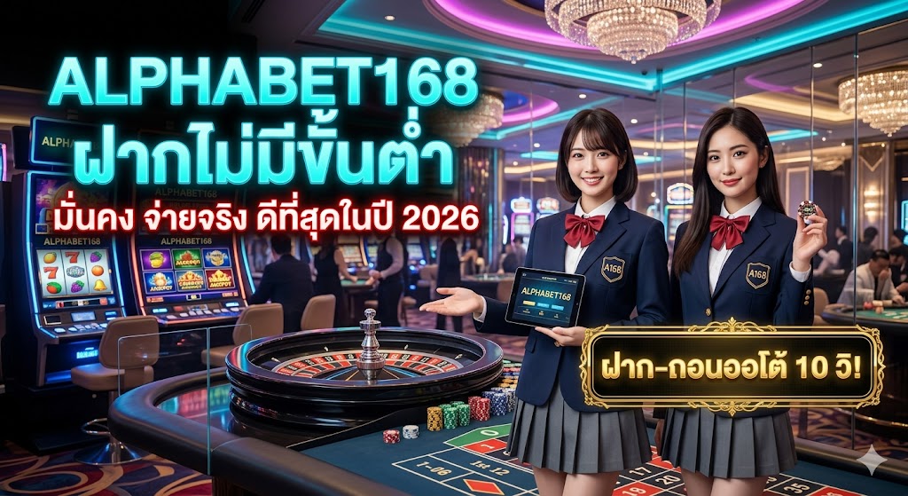 ALPHABET168 ฝากไม่มีขั้นต่ำ